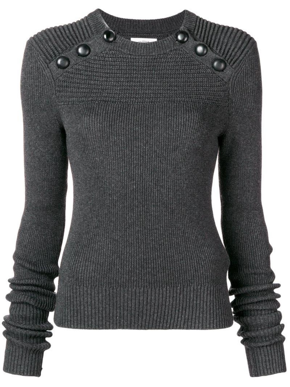 Isabel Marant Étoile Koyle Button-Shoulder Ribbed Sweater FR 44 (US 12)